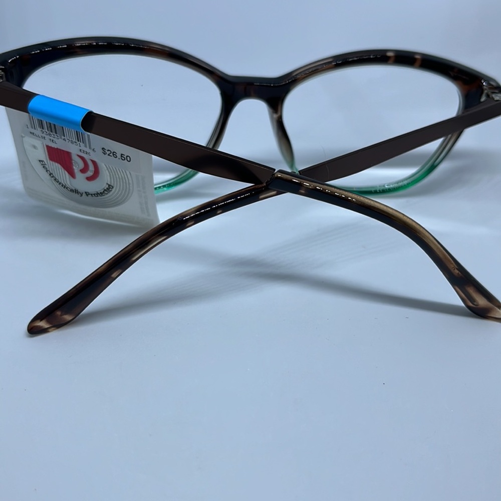 NWT Foster Grant Women's EZ2C NELLIE TEL Reading Glasses +2.00 Teal Black - Picture 3 of 7